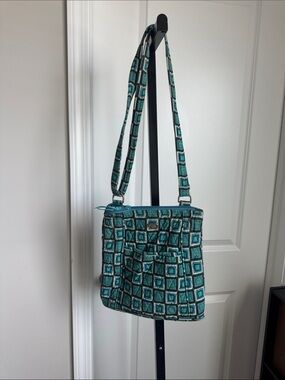 Teal Geometric Crossbody Shoulder Bag